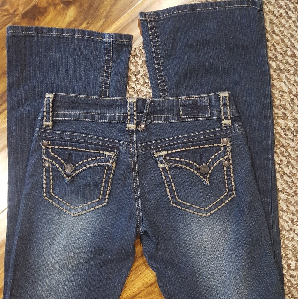 SOLD Hydraulic Dark Wash Flare Jeans
